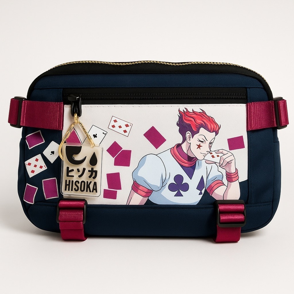 Bioworld Hunter x Hunter Hisoka Anime Fanny Pack Crossbody Waist Bag Streetwear